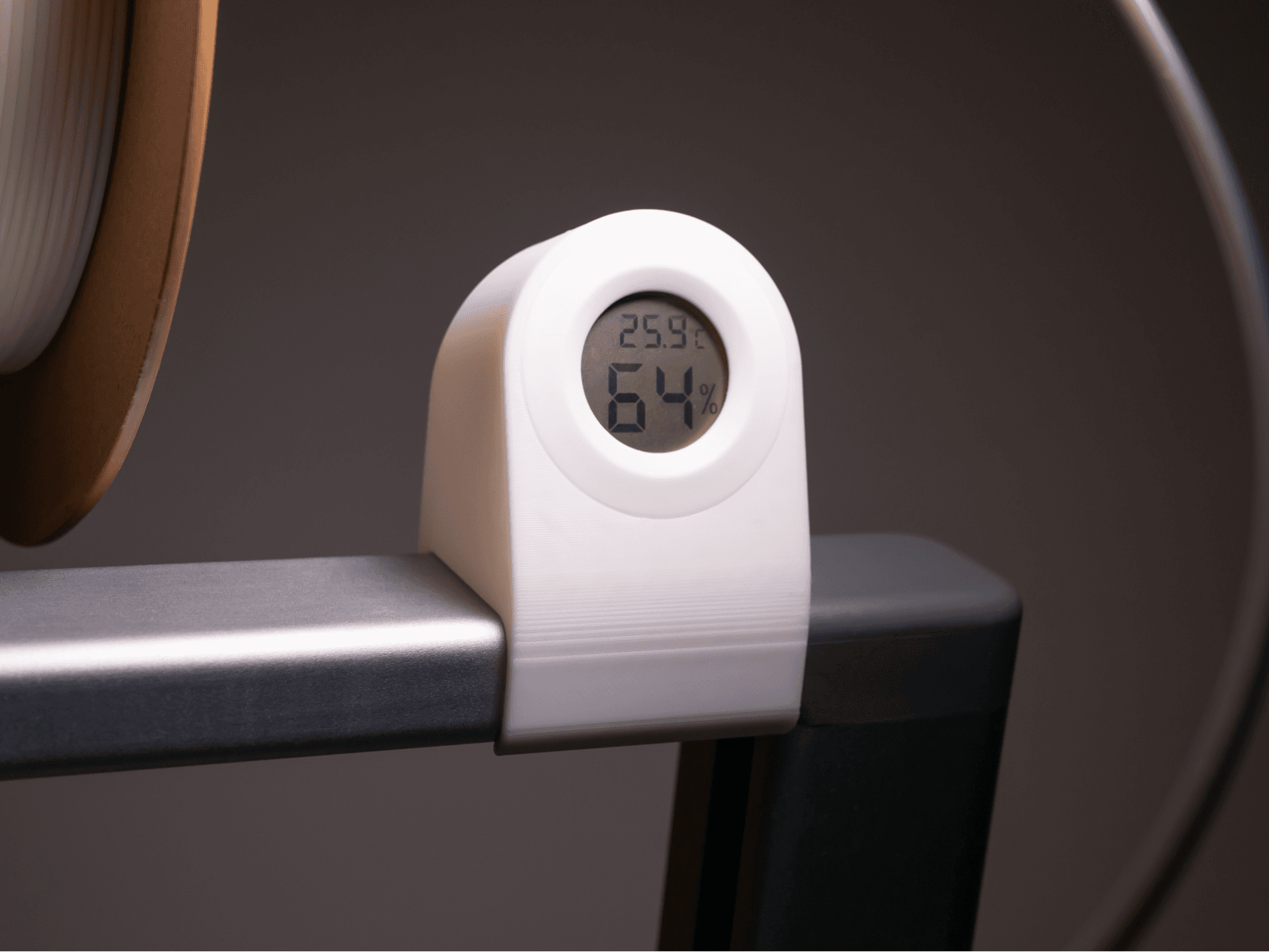 Round Hygrometer Holder Arm for Bambu Lab A1