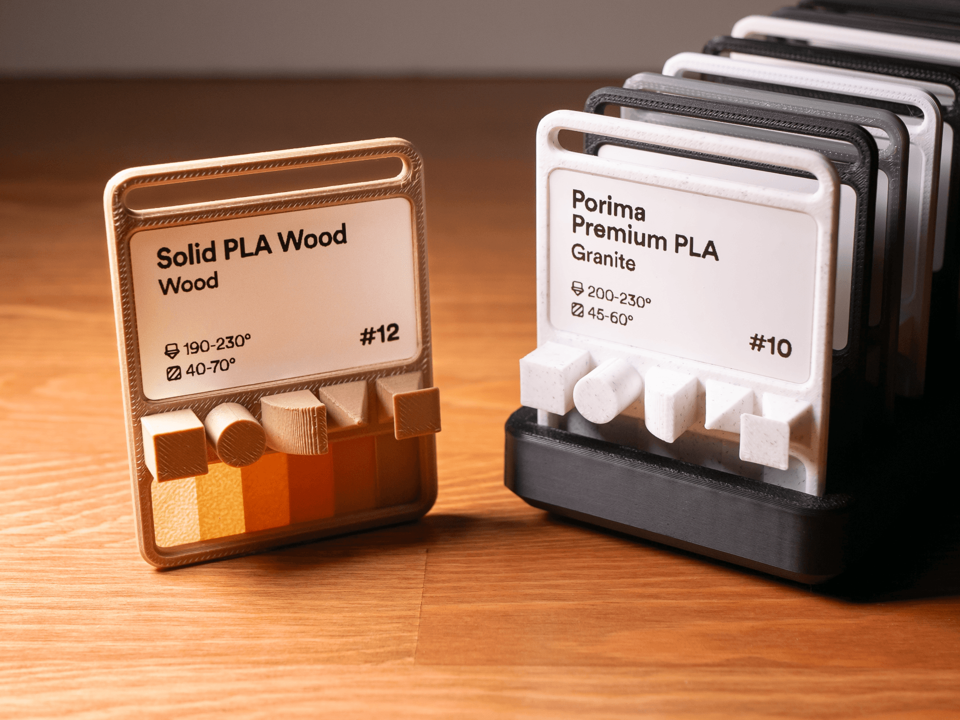 3D Filament Sample Card (Color Swatch) & Stand
