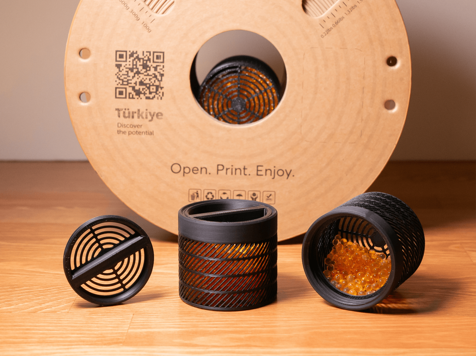 Universal High Airflow Desiccant Holder for Spools